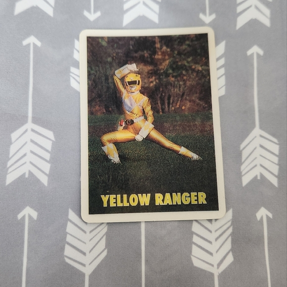 Holographic Yellow Power Ranger Trading Card - Picture 3 of 7
